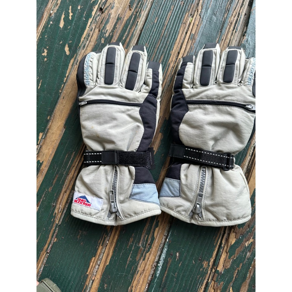 Sno Blocker Mens L/XL Thinsulate 100g Insulated Ski Gloves Tan Black 902408